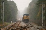 CSX 117 and 5465 wait for green at the N.E. Aberdeen signals